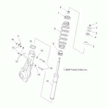 SUSPENSION, FRONT STRUT - A13NA32AA (49ATVSTRUT10TBLZR)