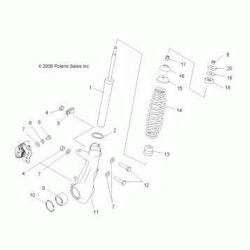 SUSPENSION, STRUT, FRONT - A07MH46AA/AZ (49ATVSTRUTSP450)