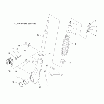 STRUT, FRONT - A07TH50EA (49ATVSTRUTX2500EFI)