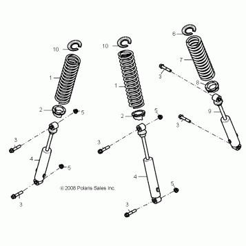 SUSPENSION, SHOCKS - A10KA09AB/AD (49ATVSUSP08OUT90)