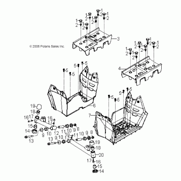 FOOTREST - A07KA05CA/CB/CD (49ATVSUSPFRT07PRED50)