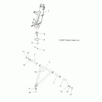 SUSPENSION, A-ARM and STRUT MOUNTING - A08BA32AA (49ATVSUSPFRT08TB)