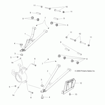 SUSPENSION, FRONT A-ARMS - A14ZN8EAB/C/I/M/P/S (49ATVSUSPFRT10SPTRGEPS)