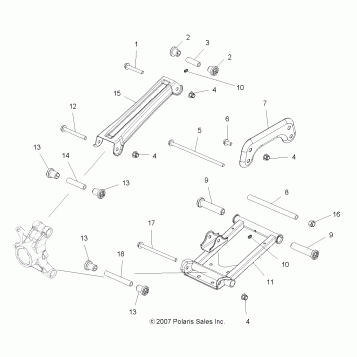 SUSPENSION, REAR - A08LH27AW/AX/AZ (49ATVSUSPRR08SP300)