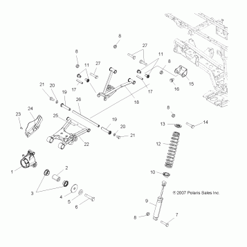 SUSPENSION, REAR - A08MH50AX/AZ (49ATVSUSPRR08SP500)