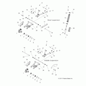 SUSPENSION, REAR - A12CF76FF (49ATVSUSPRR12SP6X6)