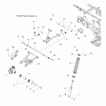SUSPENSION, REAR - A07MH46AA/AZ (49ATVSUSPRRSP450)
