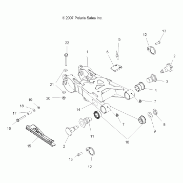 SUSPENSION, SWING ARM - A08BG50AA (49ATVSWINGARM08SCRAM)