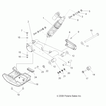 SUSPENSION, SWING ARM - A10GJ52AA (49ATVSWINGARM09OUT450)