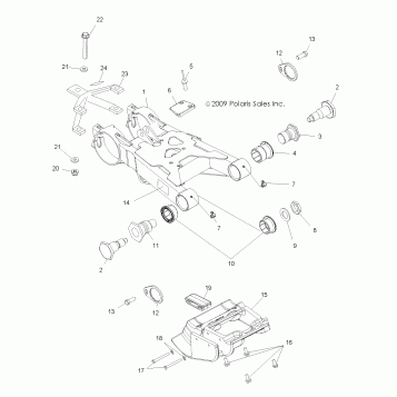 SUSPENSION, SWINGARM - A11EA32AA (49ATVSWINGARM10BOSS)