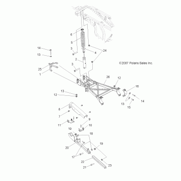SUSPENSION, REAR SWING ARM - A08CL50AA (49ATVSWINGARMRR086X6)