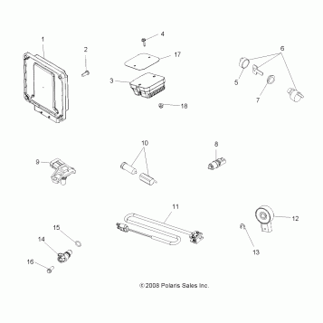 ELECTRICAL, SWITCHES, SENSORS, ECU and CONTROL MODULES - A10DX55AL/AF (49ATVSWITCHES09SPXPEPS550)