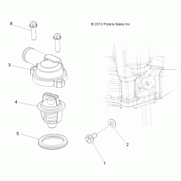 ENGINE, THERMOSTAT AND COVER - A16DAA32A1/A7 (49ATVTHERMOSTAT14SP325)