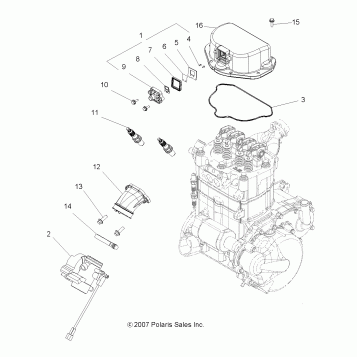 ENGINE, THROTTLE BODY MOUNTING - A10CL76AA (49ATVTHROTTLEBODY08SP800EFI)