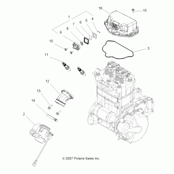ENGINE, THROTTLE BODY MOUNTING - A09DN76AB/AL/AY (49ATVTHROTTLEBODY08SPTRG800)