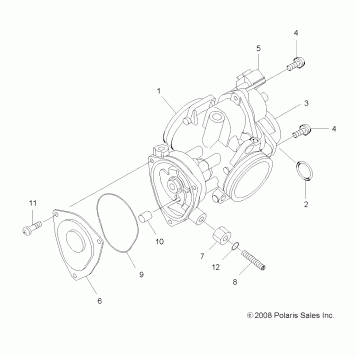 ENGINE, THROTTLE BODY - A10DX55AL/AF (49ATVTHROTTLEBODY09SPXP550)