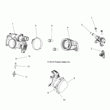 ENGINE, THROTTLE BODY and FUEL RAIL - A16SWE57A1/A7 (49ATVTHROTTLEBODY15570AA)