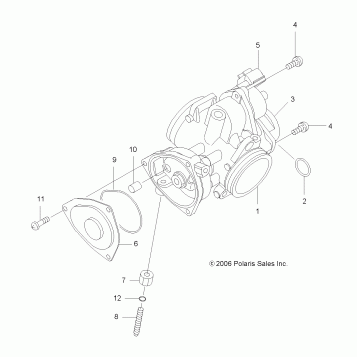 THROTTLE BODY (If built after 2/01/06) - A06MH50AQ/AX/AY/AZ/AL/AT (49ATVTHROTTLEBODY500EFI)