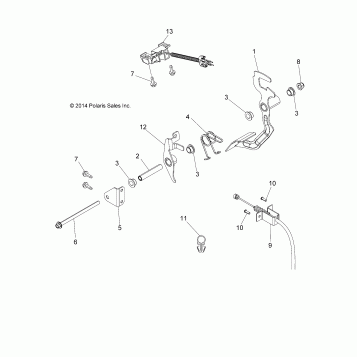 ENGINE, THROTTLE PEDAL - A16DAA32A1/A7 (49ATVTHRPEDAL15325)