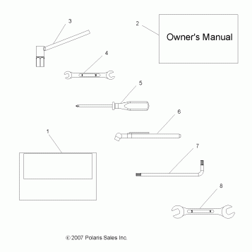 TOOLS, TOOL KIT and OWNERS MANUAL - A11EA32AA (49ATVTOOL08BOSS)