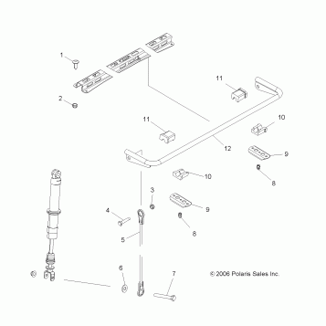 SUSPENSION, REAR SWAY BAR ASM. - A11GP52AA (49ATVTORSIONOUTLAW)