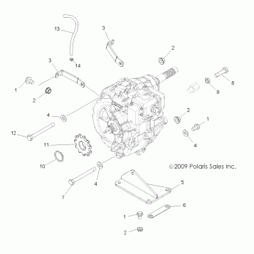 DRIVE TRAIN, MAIN GEARCASE MOUNTING - A11EA32AA (49ATVTRANMTG10TB)