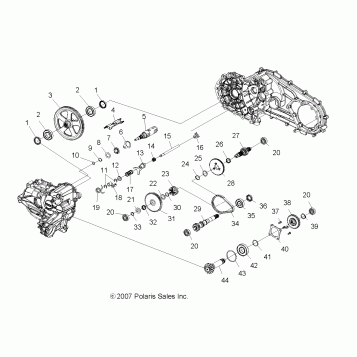 DRIVE TRAIN, MAIN GEARCASE INTERNALS - A08LH27AW/AX/AZ (49ATVTRANSINTL08SP300)