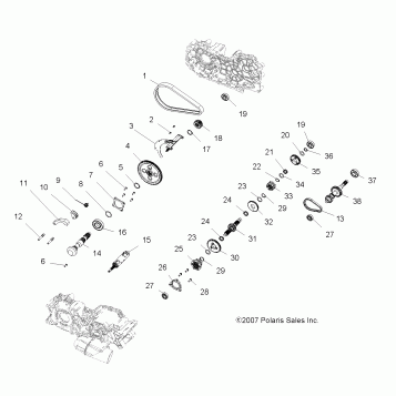 DRIVE TRAIN, MAIN GEARCASE INTERNAL - A08DN50EA (49ATVTRANSINTL08SPX25)