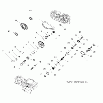 DRIVE TRAIN, MAIN GEARCASE INTERNAL - A11DH50AX/AZ (49ATVTRANSINTL1332579)