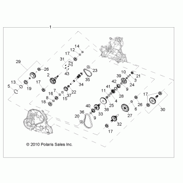 DRIVE TRAIN, MAIN GEARCASE INTERNALS - A14ZN8EAB/C/I/M/P/S (49ATVTRANSINTL1332847)