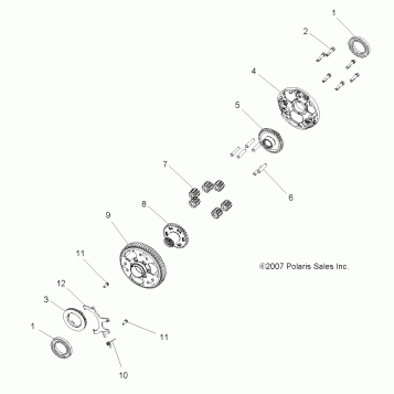 DRIVE TRAIN, DIFFERENTIAL - A08DN50EA (49ATVTRANSMISSION08SPX25)