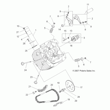 ENGINE, VALVES and CAMSHAFT - A08LH27AW/AX/AZ (49ATVVALVE08SP300)