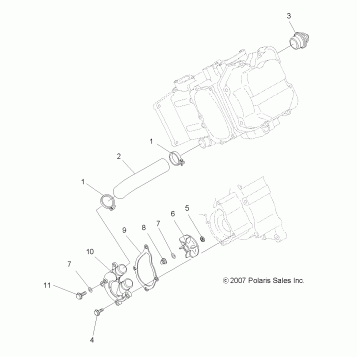 ENGINE, WATER PUMP - A08CL50AA (49ATVWATERPUMP08SP500)