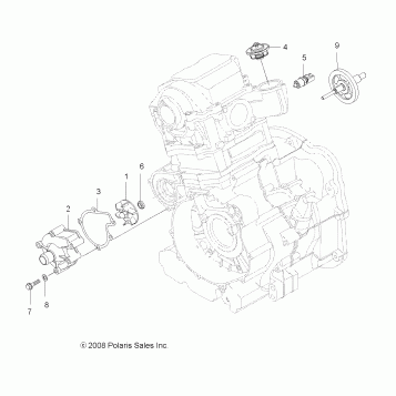 ENGINE, COOLING SYSTEM and WATER PUMP - A10DX55AL/AF (49ATVWATERPUMP09SPXP550)