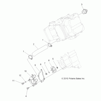 ENGINE, WATER PUMP - A10MH50AJ/AX/AZ (49ATVWATERPUMP10SP500)