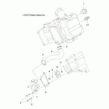 ENGINE, WATER PUMP - A12NG50AA (49ATVWATERPUMP11SCRAM)