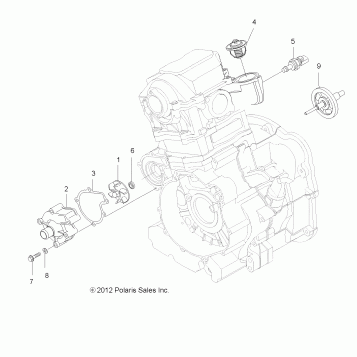 ENGINE, COOLING SYSTEM and WATER PUMP - A12ZN5EAD/EAH/EAL/EAM/EAO/EAT (49ATVWATERPUMP12SP550)
