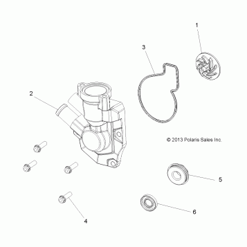 ENGINE, WATERPUMP IMPELLER AND COVER - A16DAA32A1/A7 (49ATVWATERPUMP14SP325)