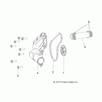 ENGINE, WATERPUMP IMPELLER and COVER - A19SJE57BH (49ATVWATERPUMP14SP570)