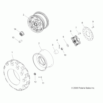 WHEEL, FRONT - A07MH50AB/AL/AQ/AX/AY/AZ/MN50AF/AN/AT/AY (49ATVWHEELFRT07500EFI)