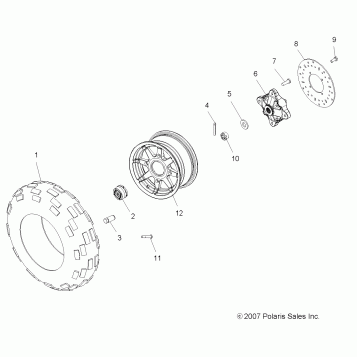 WHEELS, FRONT - A08MH76SS/SF (49ATVWHEELFRT08SP800SCAND)