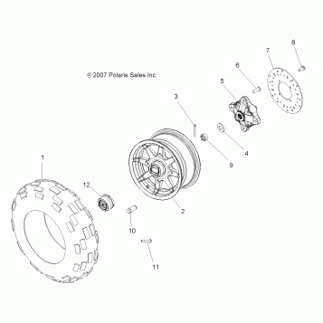 WHEELS, FRONT - A08DN50EA (49ATVWHEELFRT08SPTRG500QD)