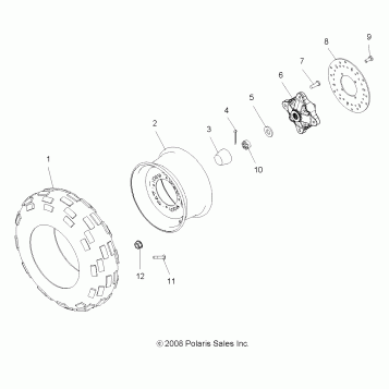 WHEELS, FRONT - A09MN50AN/AX (49ATVWHEELFRT096X6)