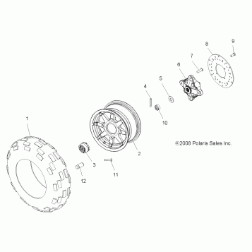 WHEELS, FRONT - A11MN50ET (49ATVWHEELFRT09500TR)