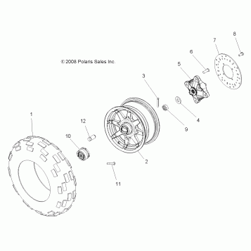 WHEELS, FRONT - A09DN50AB/AZ (49ATVWHEELFRT09SPTRG500)