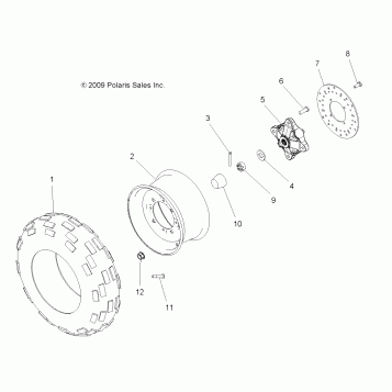 WHEELS, FRONT - A11DH50AX/AZ (49ATVWHEELFRT10SP500TRG)