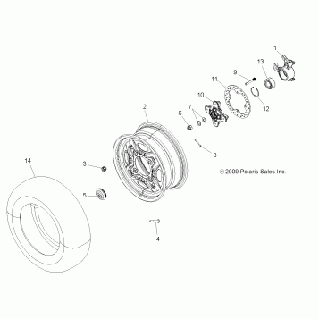 WHEELS, FRONT and HUB - A14ZN8EAB/C (49ATVWHEELFRT10SPXP550)