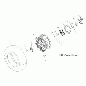 WHEELS, FRONT and HUB - A13GH8EAK (49ATVWHEELFRT13850SCRAM)