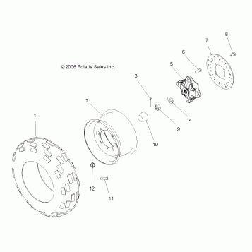 WHEEL, FRONT - A07TH50EA (49ATVWHEELFRTX2QUAD)