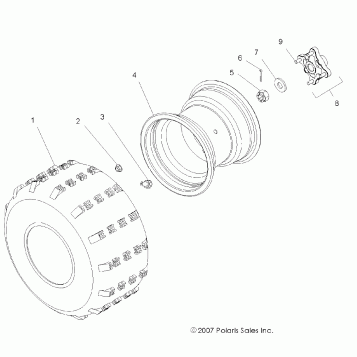 WHEELS, REAR - A11GP52AA (49ATVWHEELREAR08OUT525)